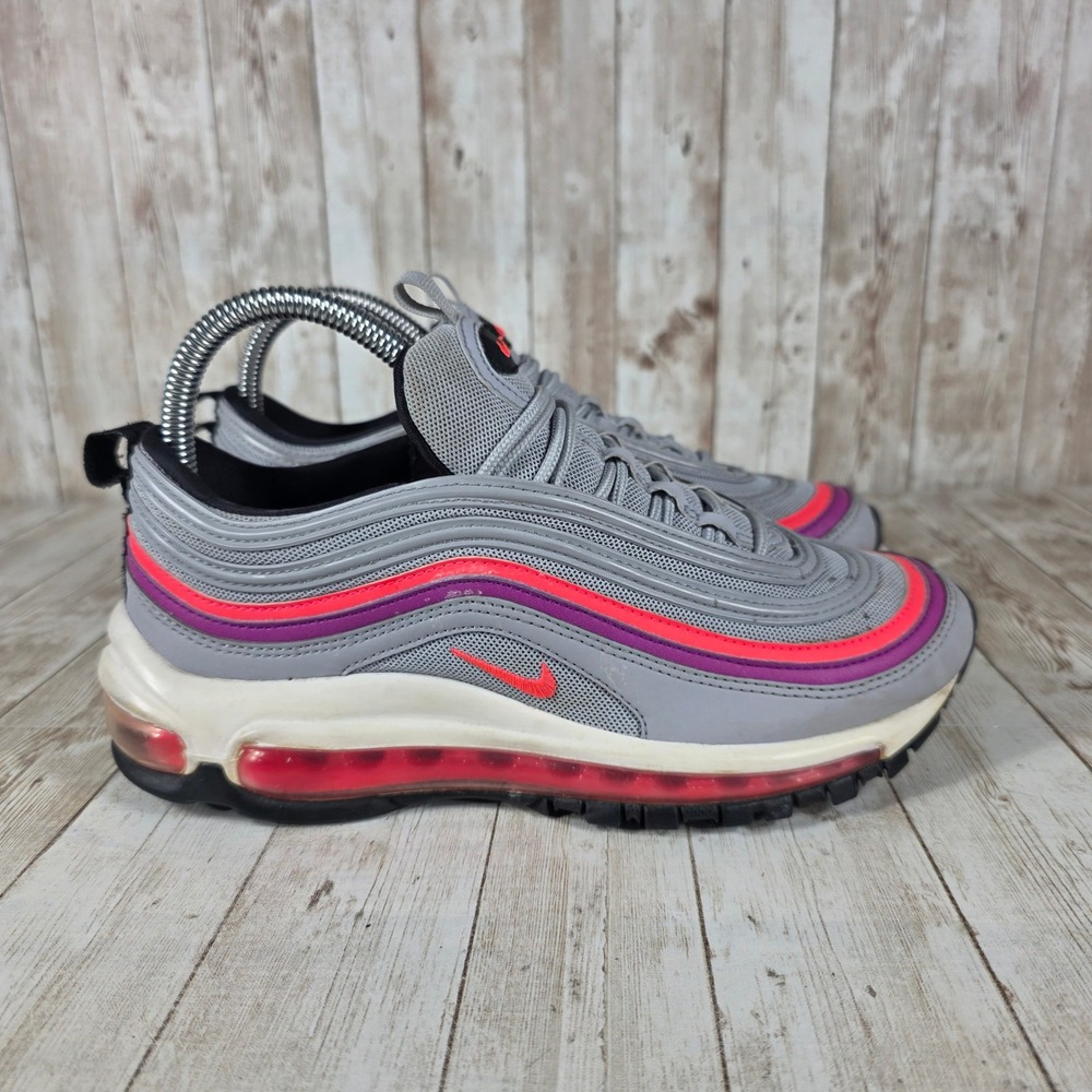 Nike Women’s Air Max 97 in Grey with Pink and Purple Accents